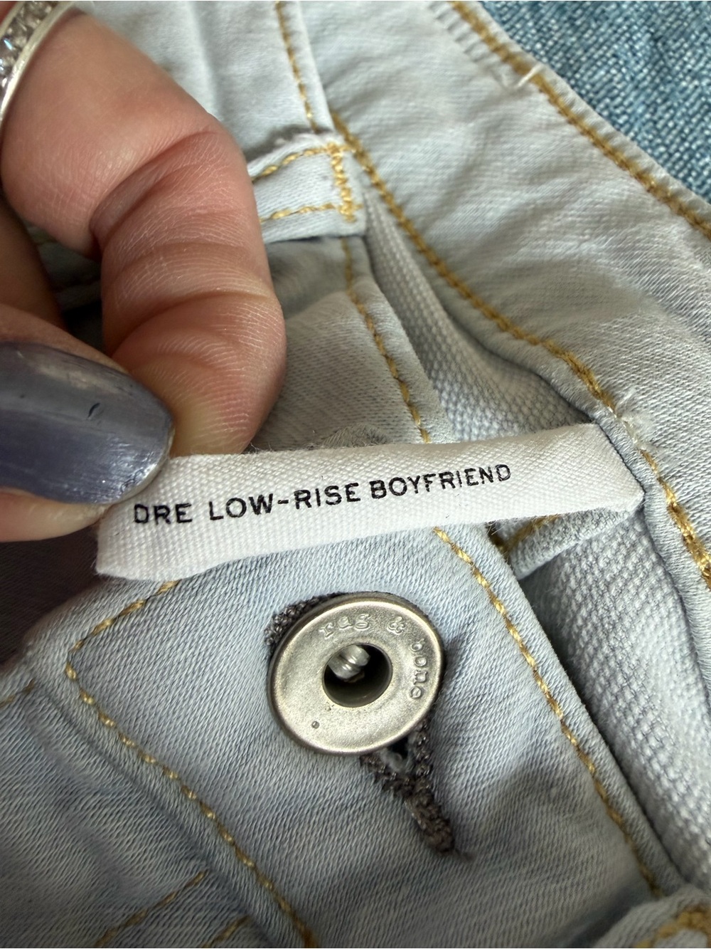 rag & bone Dre Low-Rise Boyfriend- Ditch Plains - Picture 8 of 14
